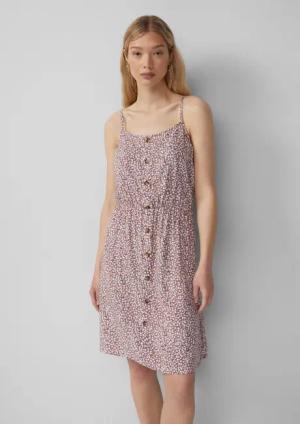 QS Minikleid Spaghettiträgerkleid aus Viskose