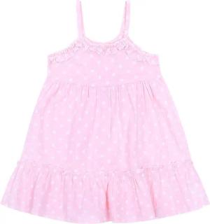 Sarcia.eu Sommerkleid Pinkes getupftes Kleid, Rüschen