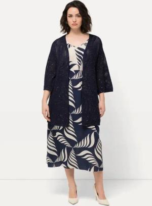 Ulla Popken Strickjacke Strickjacke Struktur A-Linie