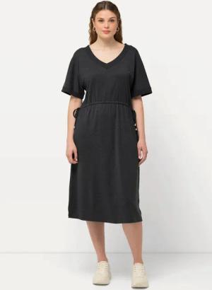 Ulla Popken Jerseykleid Jerseykleid Tunnelzug A-Linie