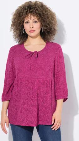 Ulla Popken Druckbluse Smokbluse Punkte A-Linie