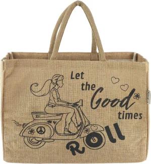Domelo Einkaufsshopper Jute Einkaufskorb, Vegan Einkaufstasche,
