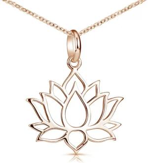 Materia Blumenanhänger Damen Rosegold Lotusblüte /