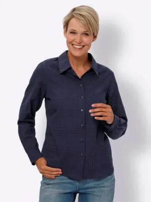 Sieh an! Klassische Bluse Langarmbluse