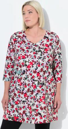 Ulla Popken Longshirt Longshirt Blüten A-Linie