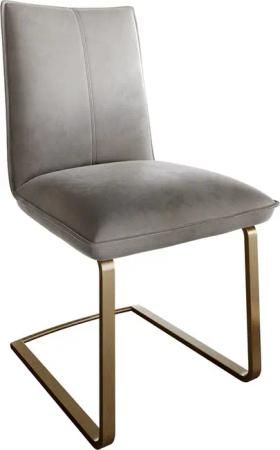 DELIFE Polsterstuhl Lelio-Flex, Freischwinger flach Gold