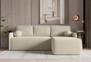 Compleo Ecksofa klein boucle, Eckcouch mit