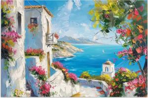 MuchoWow Poster Landschaft - Blumen -