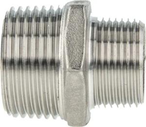 tecuro Gewindefitting Reduktions-Doppelnippel AG/AG Edelstahl V4A