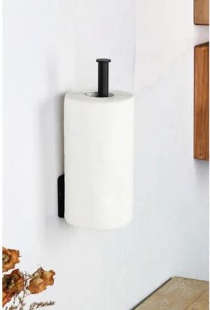 BURI Küchenrollenhalter Metall Wand-Küchenrollenhalter schwarz Papierrollenhalter