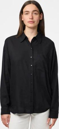 pieces Hemdbluse "PCPIA LS LOOSE SHIRT WVN NOOS", mit Leinen