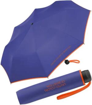 United Colors of Benetton Taschenregenschirm Super Mini HW 2023 - ultra violet, leuchtende Modefarben mit kontrastreichem Saum