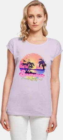 POD Ladies Summer Vibes Sunset Extended Shoulder Tee