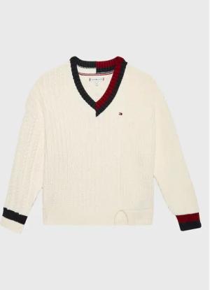 Tommy Hilfiger Pullover KG0KG06903 Écru Oversize