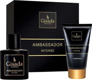 Gisada Pflege-Geschenkset Ambassador Intense Luxusdüfte, Herrenparfum,