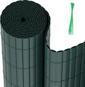 Clanmacy Balkonsichtschutz PVC Sichtschutzmatte, UV-beständig, 3-Gewicht-Verstärkung,