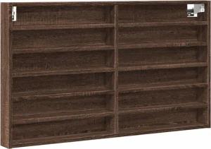 vidaXL Regal Vitrinenschrank Braun Eichen-Optik 100x8,5x58