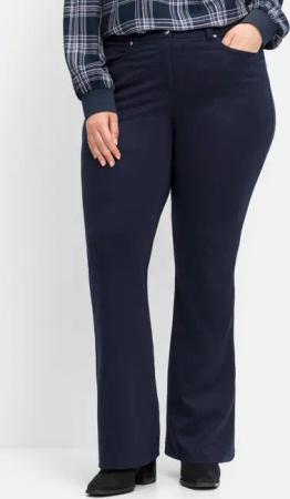 Sheego Bootcut-Hose in Five-Pocket-Form, elastische Qualität, nachtblau, Gr.48