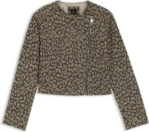BOSS ORANGE Bikerjacke "Jaleo Premium Damenmode", in Cropped-Länge, Leo-Jacquard