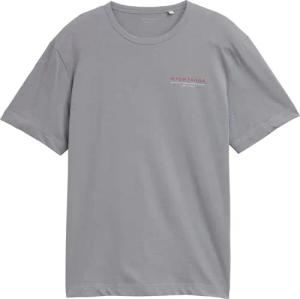 TOM TAILOR Herren T-Shirt mit Print, grau, Uni, Gr. XXXL
