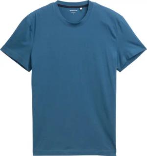 TOM TAILOR Herren Slim Fit T-Shirt mit Stretch, blau, Uni, Gr. XXXL
