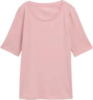 TOM TAILOR Damen Basic T-Shirt, rosa, Uni, Gr. XXL