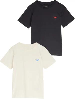 TOM TAILOR Jungen T-Shirt im 2er-Pack, weiß, Uni, Gr. 116/122