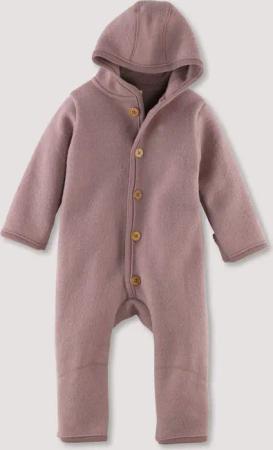 hessnatur Baby Walkoverall aus Bio-Merinowolle - lila - Größe 98