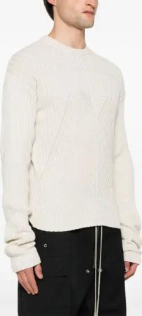 Rick Owens - Textured Knit Sweater With Extra-Long Sleeves And - Größe M - beige