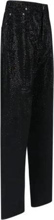 Golden Goose - Straight Jeans With Rhinestones Black Denim - Größe 27 - schwarz