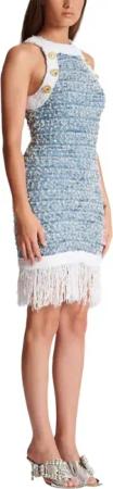 Balmain - Dresses Light Bluewhite - Größe 40 - blue