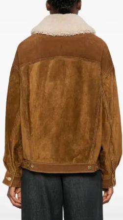 Golden Goose - Journey Ws Over Leather Jacket - Größe 38 - braun