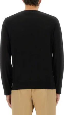 Paul Smith - Merino Wool Jersey With Striped Detailing - Größe L - schwarz