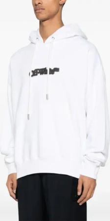 Off-White - Arrows Motif Hooded Sweatshirt With Pouch Pocket - Größe XL - white
