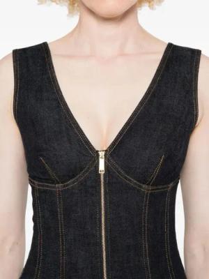 self-portrait - Navy Blue Flared Dress - Größe 12 - schwarz