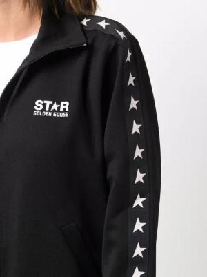 Golden Goose - Black Sweater With Logo And Star Detailing - Größe M - schwarz
