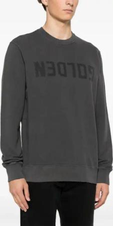 Golden Goose - Distressed Grey Cotton Jersey Sweatshirt With Ribb - Größe S - grau