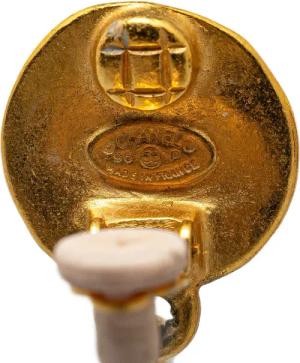 Chanel Ohrringe - Gold Plated CC Teardrop Clip On Earrings - Gr. unisize - in Gold - für Damen