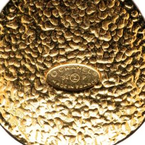 Chanel Halskette - Gold Plated CC Round Pendant Necklace - Gr. unisize - in Gold - für Damen
