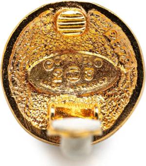 Chanel Ohrringe - 1980-1990 Gold Plated Logo Clip On Earrings - Gr. unisize - in Gold - für Damen