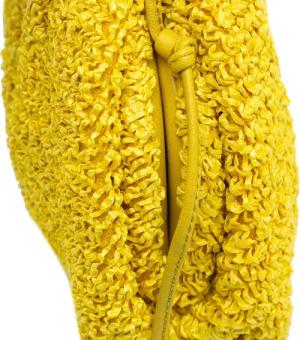 Bottega Veneta Hobo Bags - 2012-2024 Boucle Raffia The Mini Pouch - Gr. unisize - in Gelb - für Damen