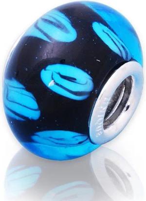 Unique Bead Unique Bead aus Glas mit 925 Silber Fassung BG0183