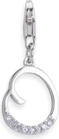 Unique Charm-Einhänger Unique Silber Charm mit Karabiner für Basisarmbänder CH0176