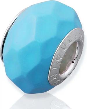 Unique Bead Türkiser Unique Glas Bead mit 925 Silber Fassung BH0032