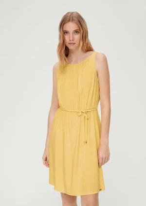 QS Minikleid Viskosekleid mit Raffung Raffung