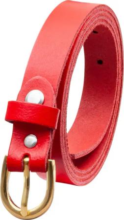 COLOGNEBELT Ledergürtel OM110-SL-Rot MADE IN GERMANY,