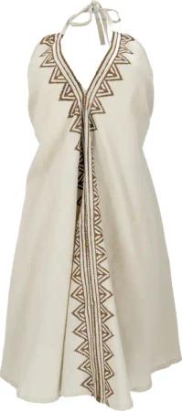 Guru-Shop Midikleid Boho Minikleid, Neckholder Kleid,
