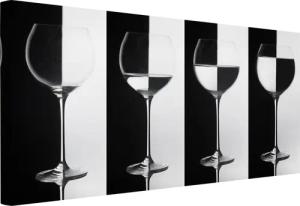 Bilderdepot24 Leinwandbild Modern Weingläser Geometrie schwarz