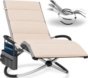 ELONEO Gartenliege Schaukelliege Outdoor mit Tasche,