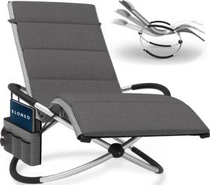 ELONEO Gartenliege Schaukelliege Outdoor mit Tasche,